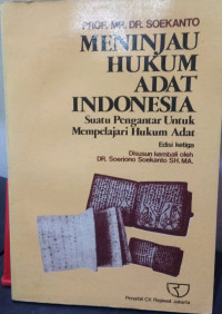 Image of Meninjau hukum adat Indonesia : suatu pengantar untuk mempelajari hukum adat