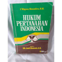 Image of HUKUM PERTANAHAN INDONESIA