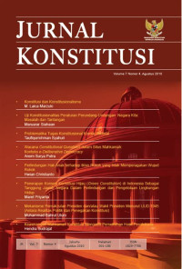 Image of JURNAL KONSTITUSI EKOLOGI KONSTITUSI DAN DEMOKRASI KINSTITUSIONAL